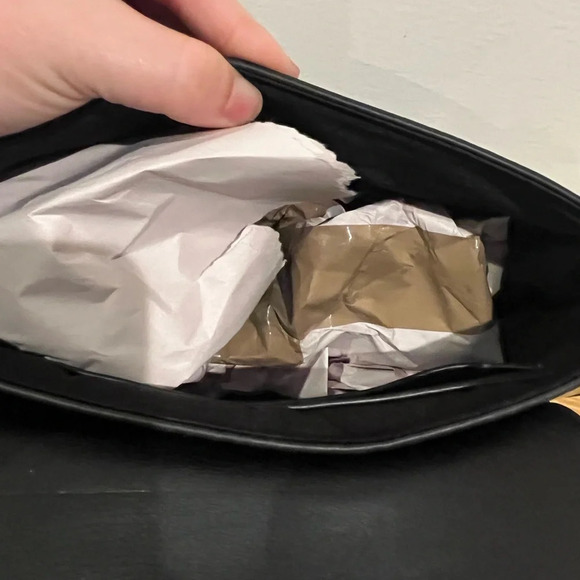 ZARA Womens black leather handbag or crossbody croco embossed NWOT - Picture 4 of 5